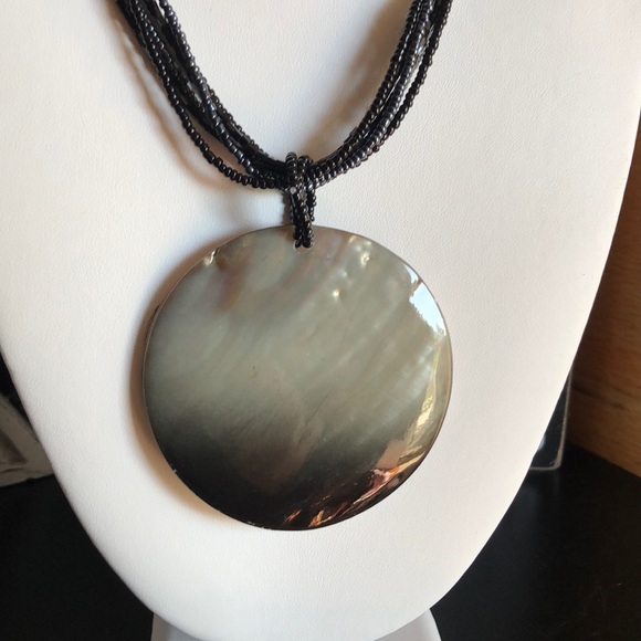 Abalone Shell with Beaded Necklace - Picture 2 of 4